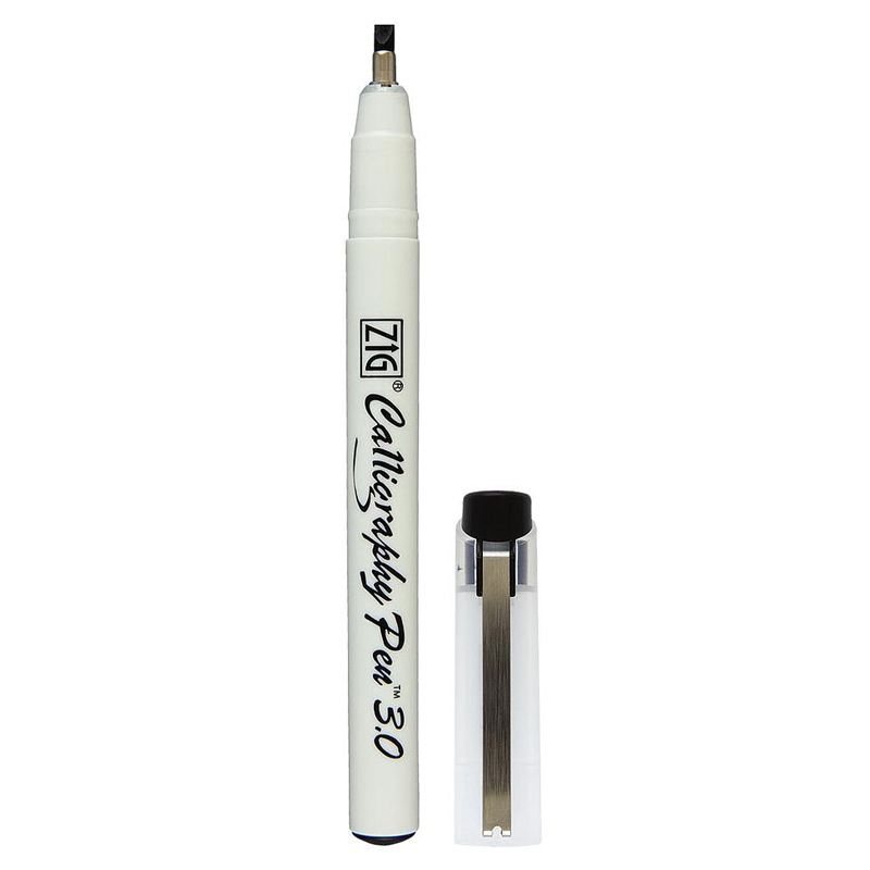 Ручка для каліграфії Kuretake ZIG CALLIGRAPHY PEN Square Tip BLACK 3.0мм