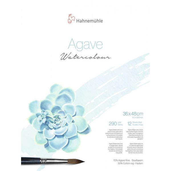 Папір акварельний Hahnemuhle Agave 290 г/м² CP, 36 x 48 см, 12 аркушів, склейка