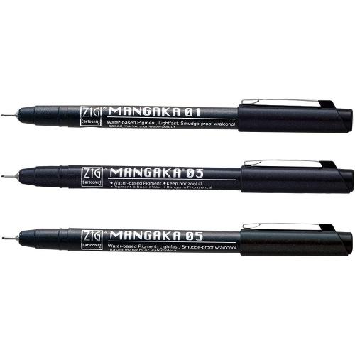 ������ Kuretake ZIG CARTOONIST MANGAKA Black
