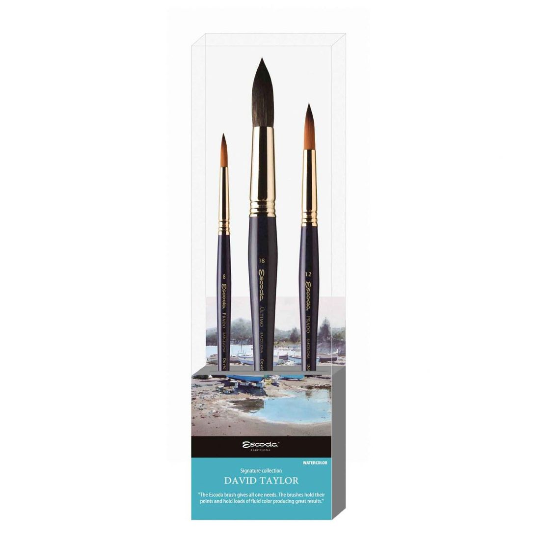 Набір пензлів Escoda by David Taylor 3 шт