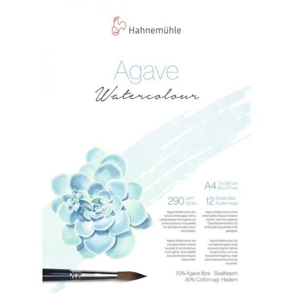 Папір акварельний Hahnemuhle Agave 290 г/м² CP, А4, 12 аркушів, склейка