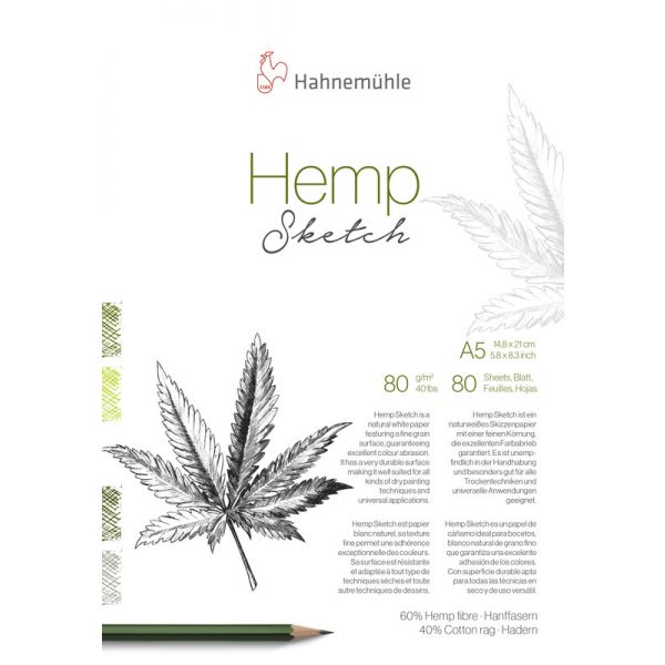 Альбом для ескізів Hahnemuhle Hemp Sketch 80 г/м², А5, 80 аркушів