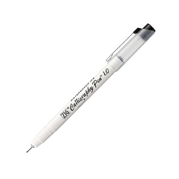Ручка для каліграфії Kuretake ZIG CALLIGRAPHY PEN Oblique Tip BLACK 1.0мм