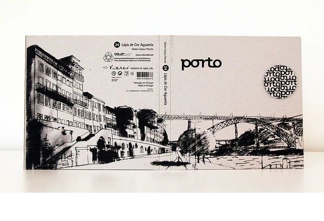 Набір з 24-х акварельних олівців Viarco BOX OPORTO CITY DESIGN