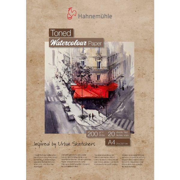 Папір для акварелі тонований Hahnemuhle Toned Watercolour Paper 200 г/м² CP, А4, альбом 20 аркушів, бежевий